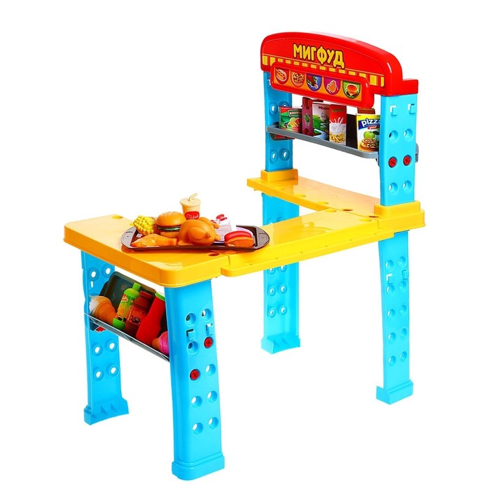 Игровой модуль "Мигфуд", 21 предмет, 2 варианта сборки, БОНУС - аксессуары для игры, высота 70 см