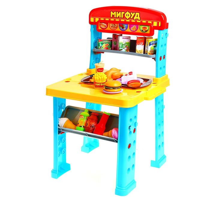 Игровой модуль "Мигфуд", 21 предмет, 2 варианта сборки, БОНУС - аксессуары для игры, высота 70 см