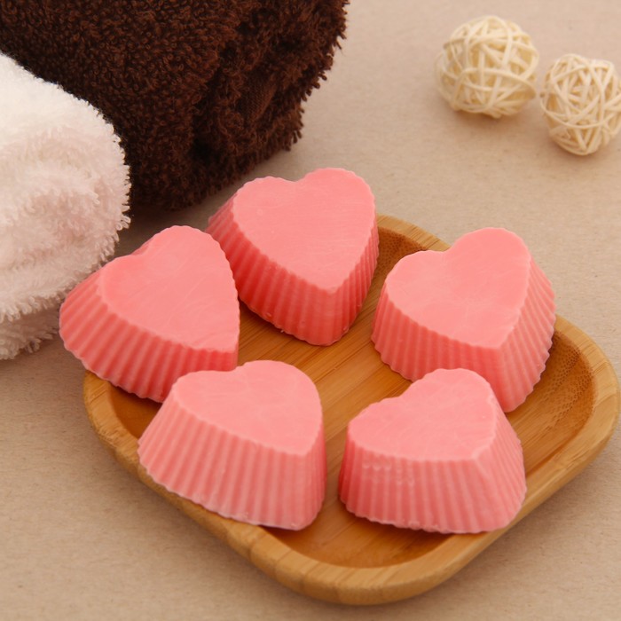 Мыло сувенирное (набор 5 шт.) "Сердце" МИКС