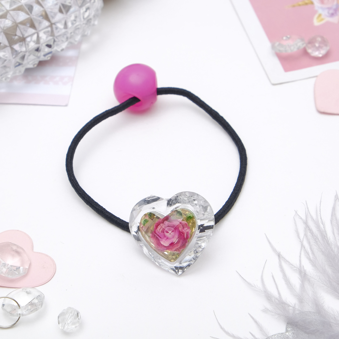 Резинки для волос "Ледяной цветок" (набор 6 шт.), сердце