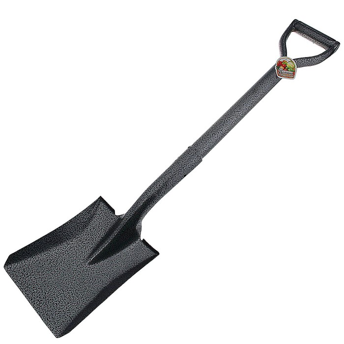 Лопата совковая, цельнометаллическая, черенок, с ручкой