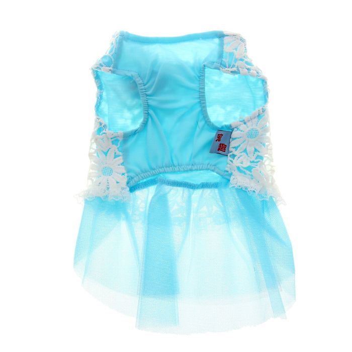 Платье "Нежность", размер XL, голубое (длина спинки - 42 см, объем груди - 54 см)