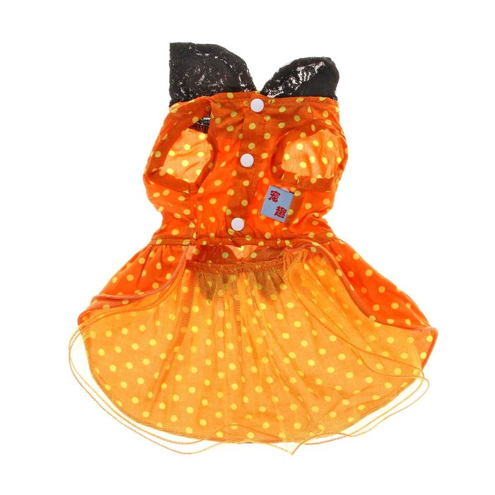 Платье "Горошек", размер XS (длина спинки - 21 см, объем груди - 32 см)