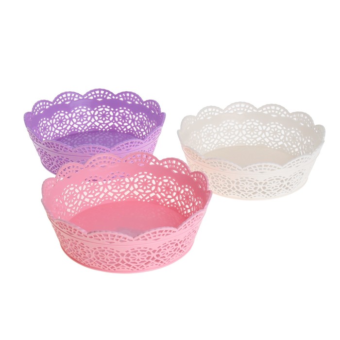 Ваза для хлеба и фруктов 21 см "Шарм", цвета МИКС