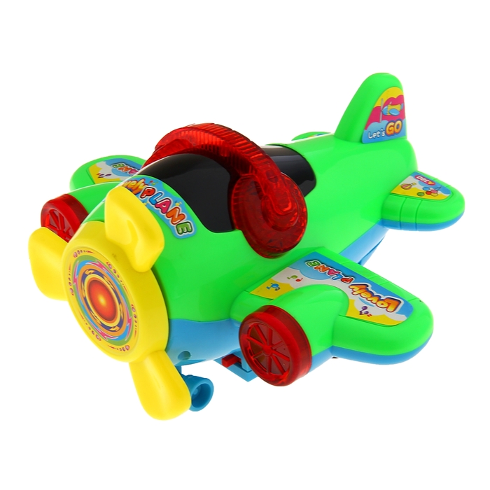 Самолет "Веселое путешествие", световые и звуковые эффекты, цвета МИКС