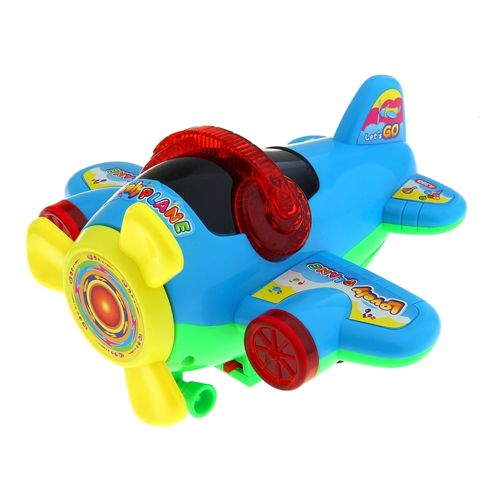 Самолет "Веселое путешествие", световые и звуковые эффекты, цвета МИКС