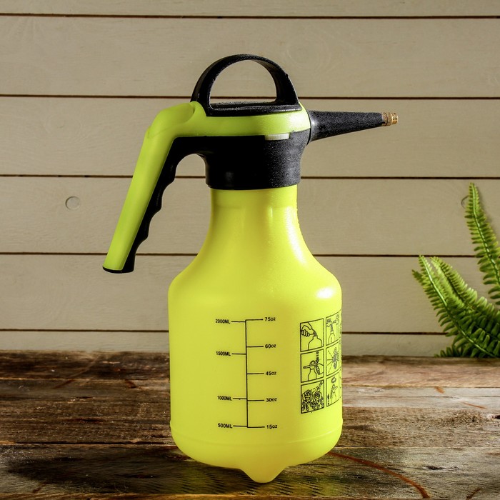 Опрыскиватель помповый, 2 л, ABS пластик, латунный наконечник