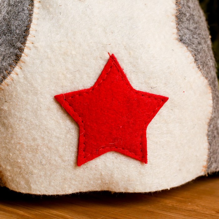 Банная шапка «Банная шапка танкиста», войлок, комбинированная