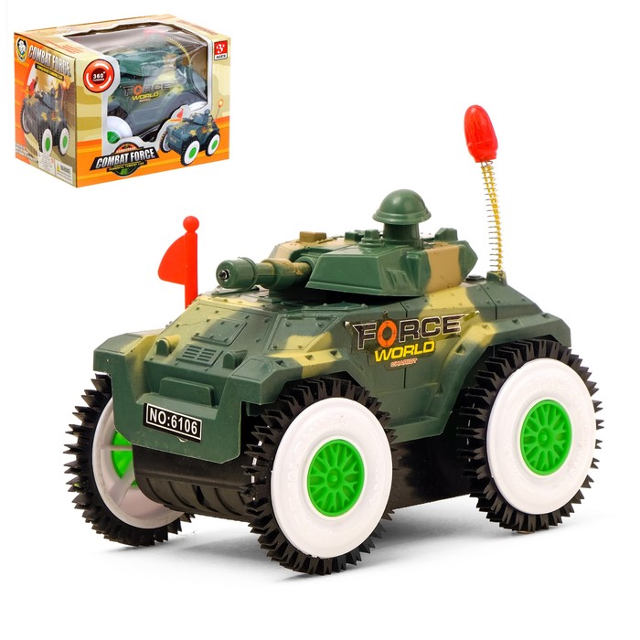 Танк-перевёртыш "Вооруженные силы", световые эффекты, работает от батареек