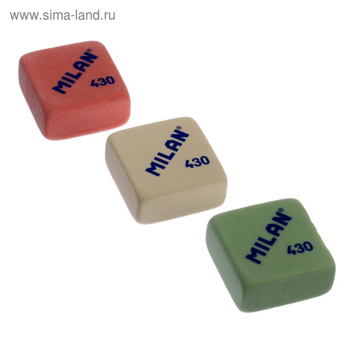 

Ластик Milan 430, каучук, 27х27х13 мм, микс