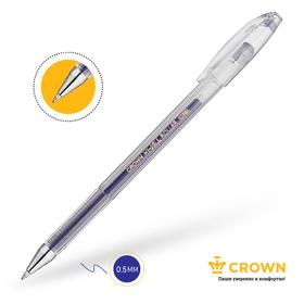 Ручка гелевая стандарт Crown HJR-500B, синяя, узел 0.5 мм от Сима-ленд