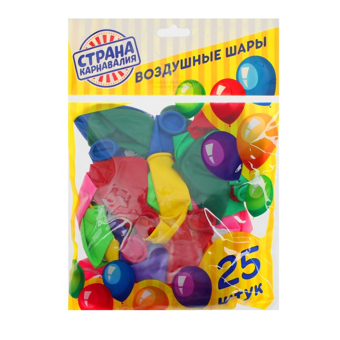 Шар воздушный "С Днём Рождения", 12", набор 25 шт.