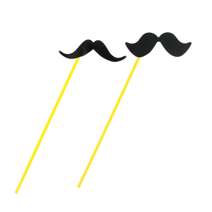 Набор аксессуаров для фотосессии на палочке "Господа", 6 предметов: 2 трубки, 4 вида усов