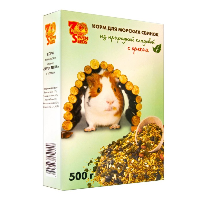 Корм «Seven Seeds» для морских свинок, с орехами, 500 г корм для морских свинок seven seeds с орехами 500 гр
