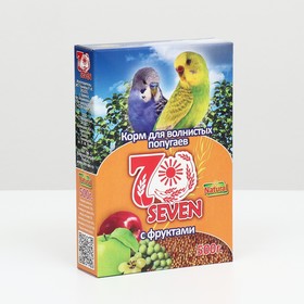 Корм Seven Seeds для волнистых попугаев, с фруктами, 500 г Ош