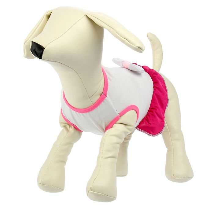 Платье с бантом, размер М (ДС 25 см, ОГ 36 см), микс цветов