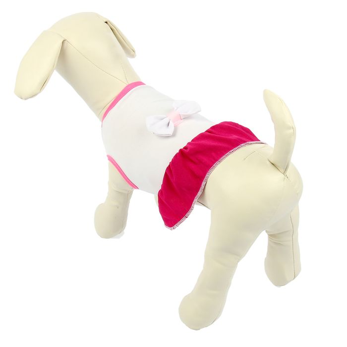 Платье с бантом, размер L (ДС 30 см, ОГ 40 см), микс цветов