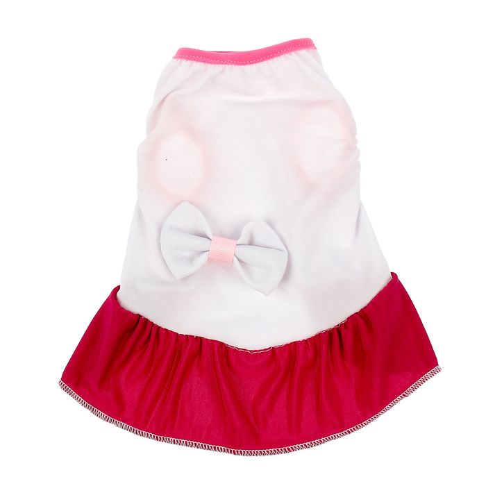 Платье с бантом, размер L (ДС 30 см, ОГ 40 см), микс цветов