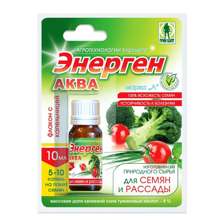 

Средство для замачивания семян Green Belt, "Энерген Аква," флакон, 10 мл