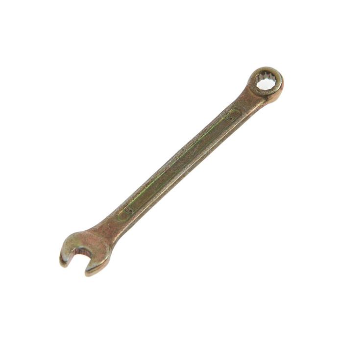 Ключ комбинированный TUNDRA, желтый цинк, 6 мм