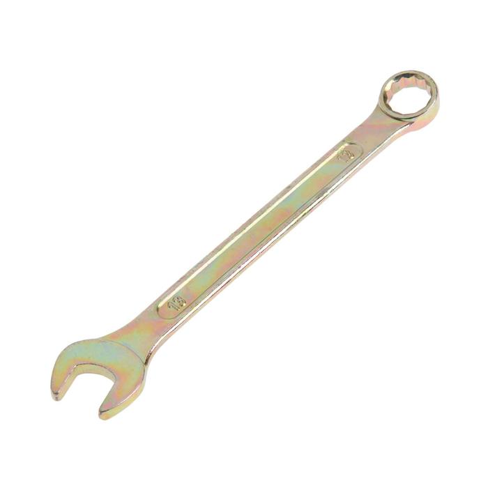 Ключ комбинированный ТУНДРА, желтый цинк, 13 мм