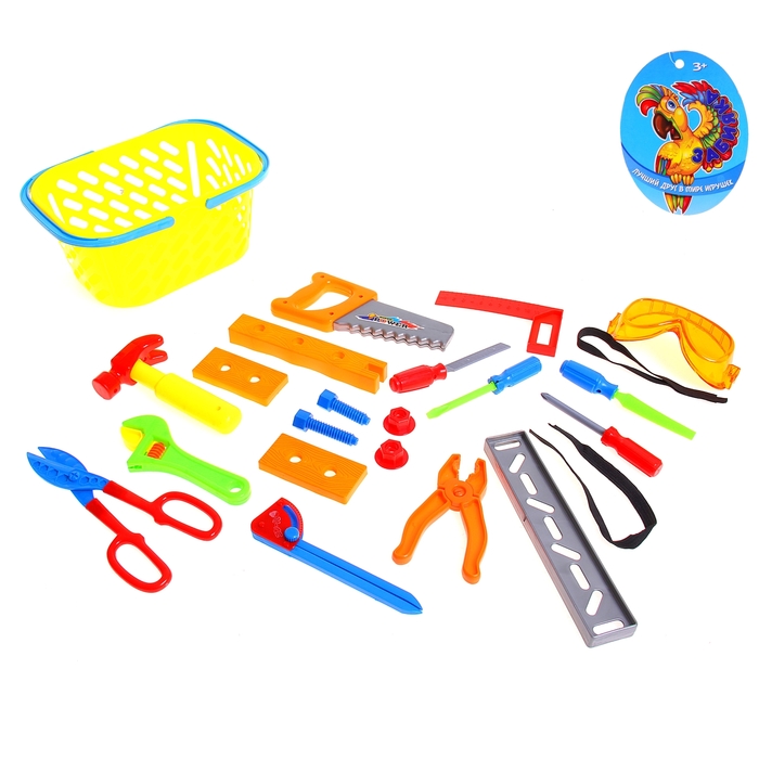 Набор инструментов в корзине, 22 предмета