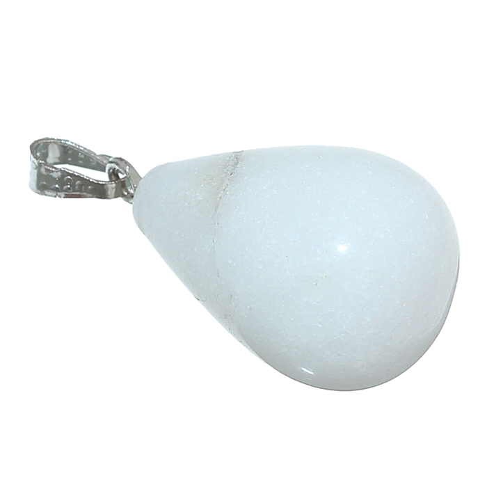 Подвеска капля "Агат белый"