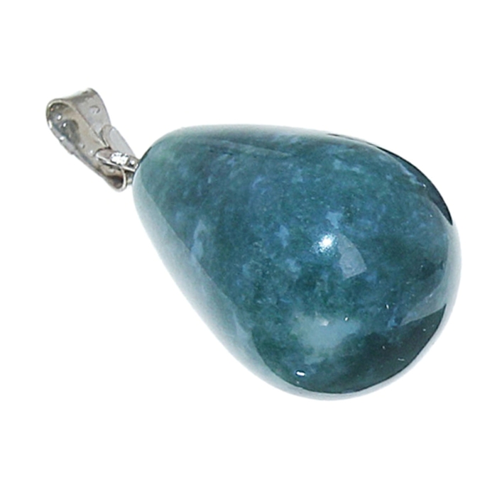 Подвеска капля "Яшма зелёная"