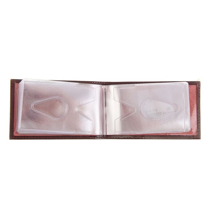 Визитница, 1 ряд, 16 листов, цвет бордовый