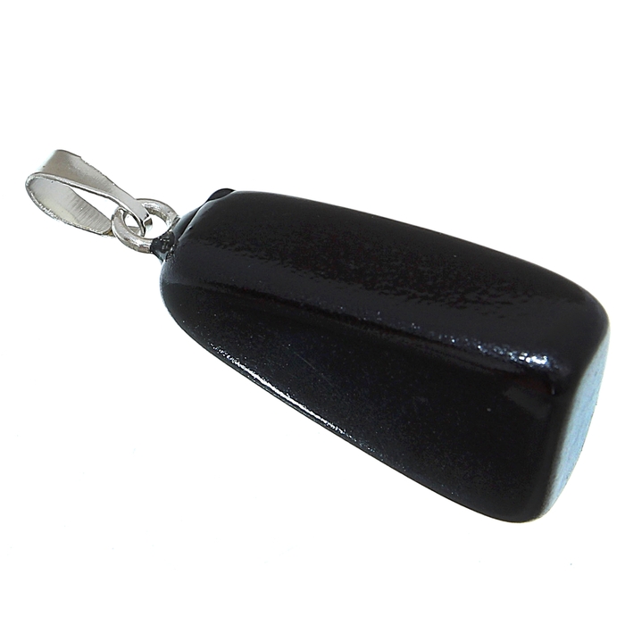 Подвеска треугольник "Агат чёрный"