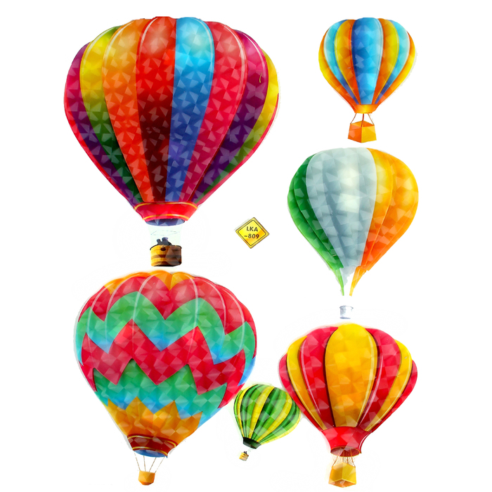 Наклейка интерьерная 5D "Транспорт" МИКС