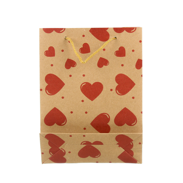 Пакет крафт "Влюбленность", 23,5 х 31,5 х 8,5 см