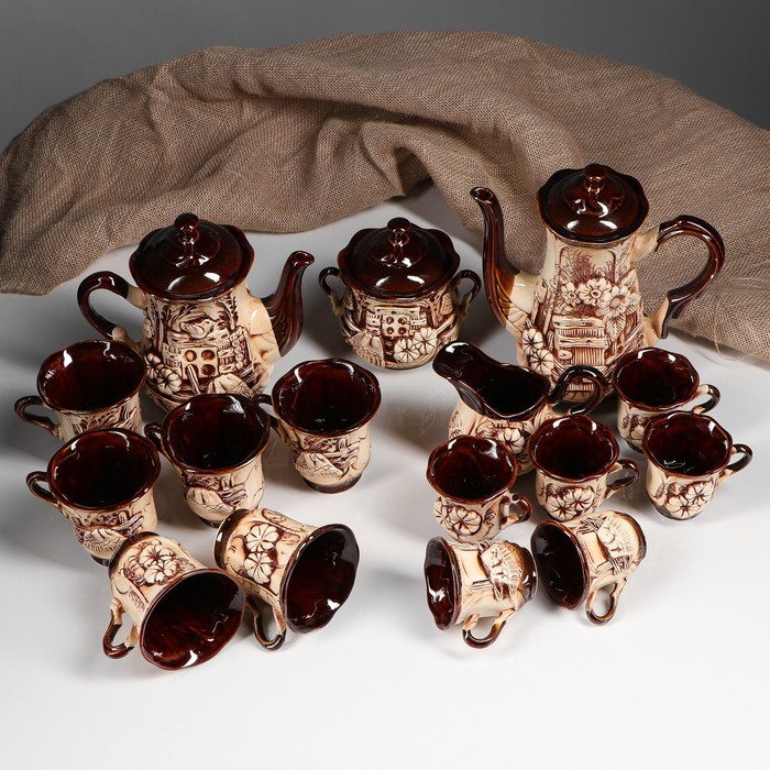 Кофейный сервиз "Ажур" 16 предметов