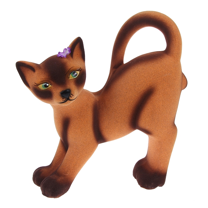 Копилка "Кот Ричард" флок, бежевая