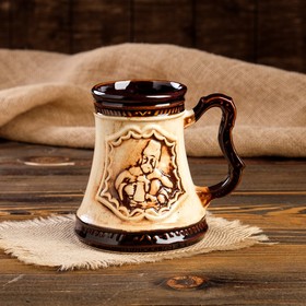 

Пивная кружка "Казак", бежевая, керамика, 0.5 л
