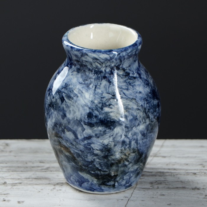 Ваза "Глечик" малая, под мрамор, микс