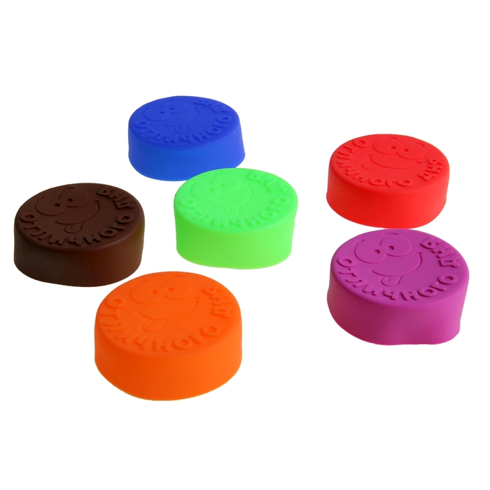 Набор форм для запекания 6 шт. "Отличного дня", микс цветов, 7 см, глубина 2,5 см