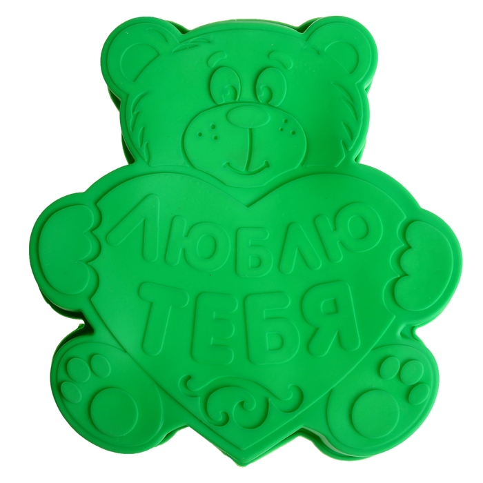 Форма для выпечки "Люблю тебя", зеленый