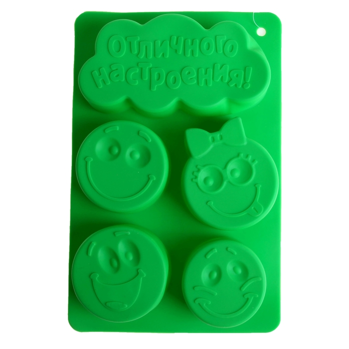 Форма для выпечки "Отличного настроения", зеленый, 27,3 х 17,3 см, глубина 4,3 см
