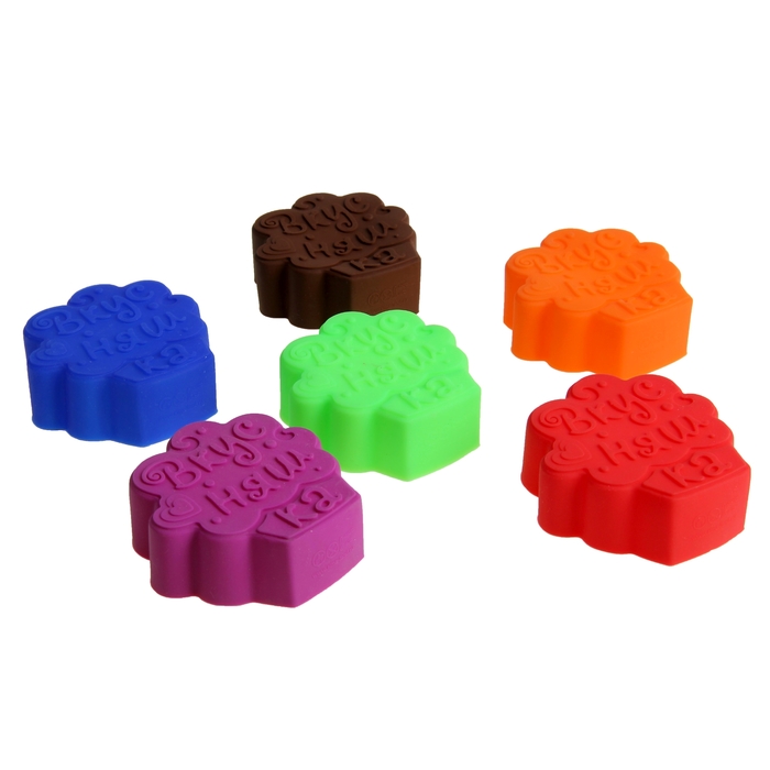 Набор форм для запекания 6 шт. "Вкусняшка", микс цветов, 7 см, глубина 2,5 см