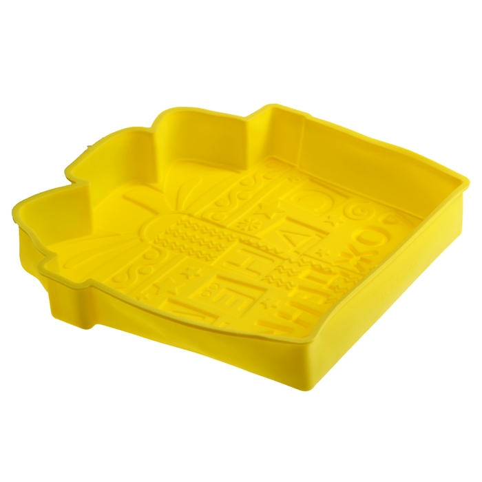 Форма для выпечки "С Днем рождения", желтый