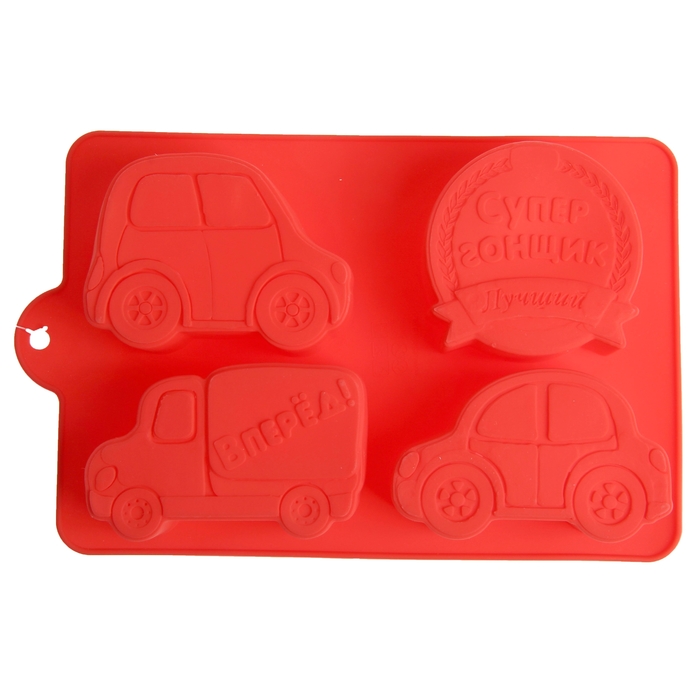 Форма для выпечки "Супер гонщик", красный, 27 х 16,7 см, глубина 4,3 см