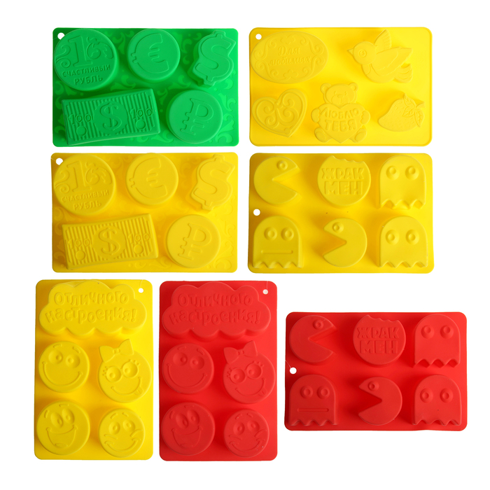 Форма для выпечки "Для любимых", желтый, 27 х 17,5 см, глубина 4,3 см