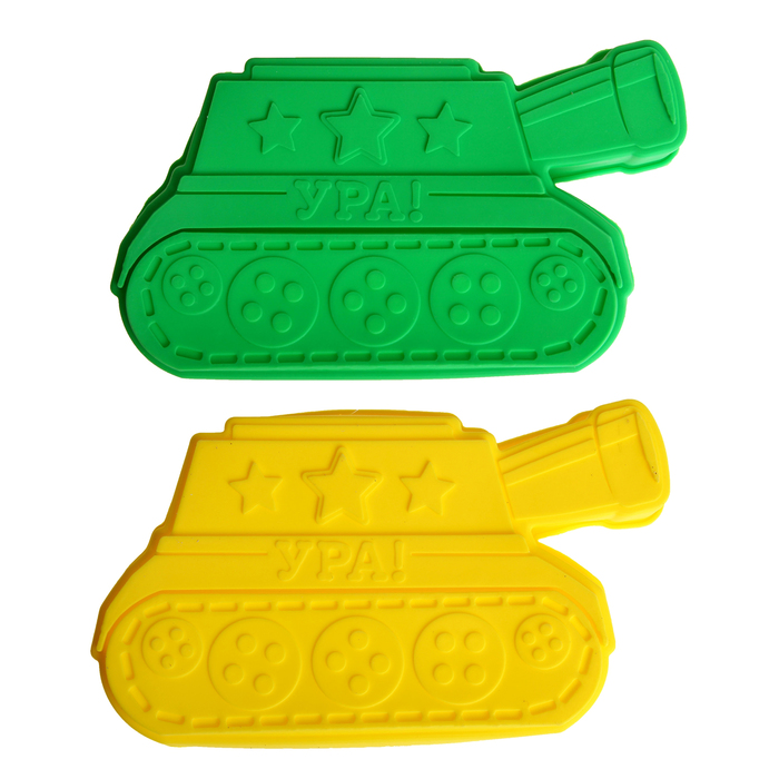 Форма для выпечки "Ура", зеленый, 25 х 14,5 см, глубина 4 см