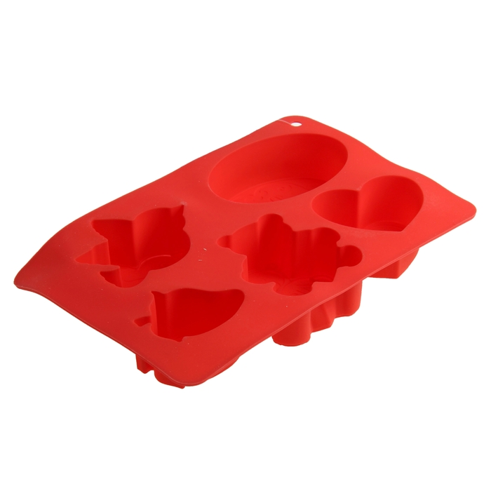 Форма для выпечки "Для любимых", красный, 27 х 17,5 см, глубина 4,3 см