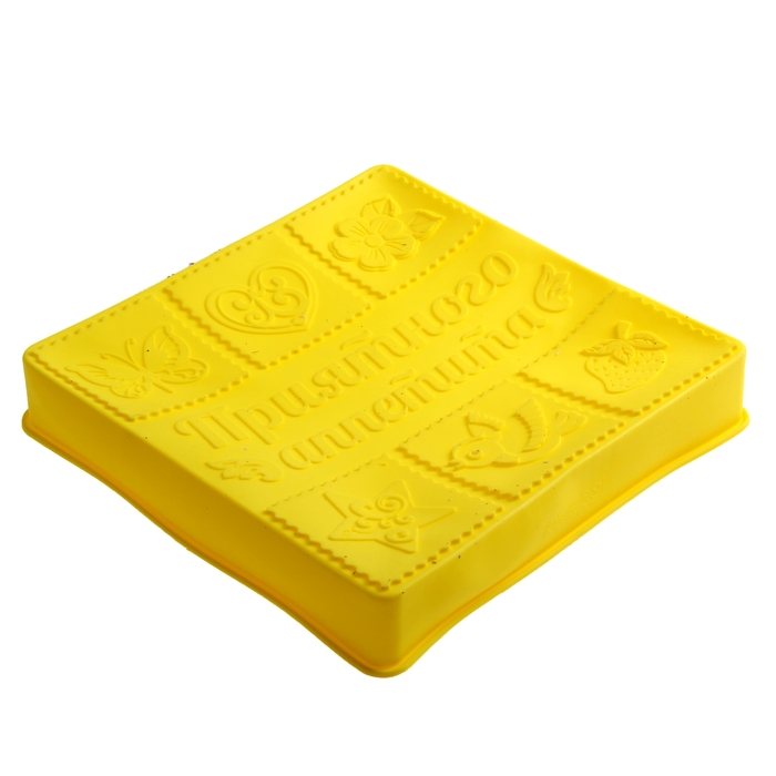 Форма для выпечки "Приятного аппетита", красный, 25 х 25 см, глубина 4 см