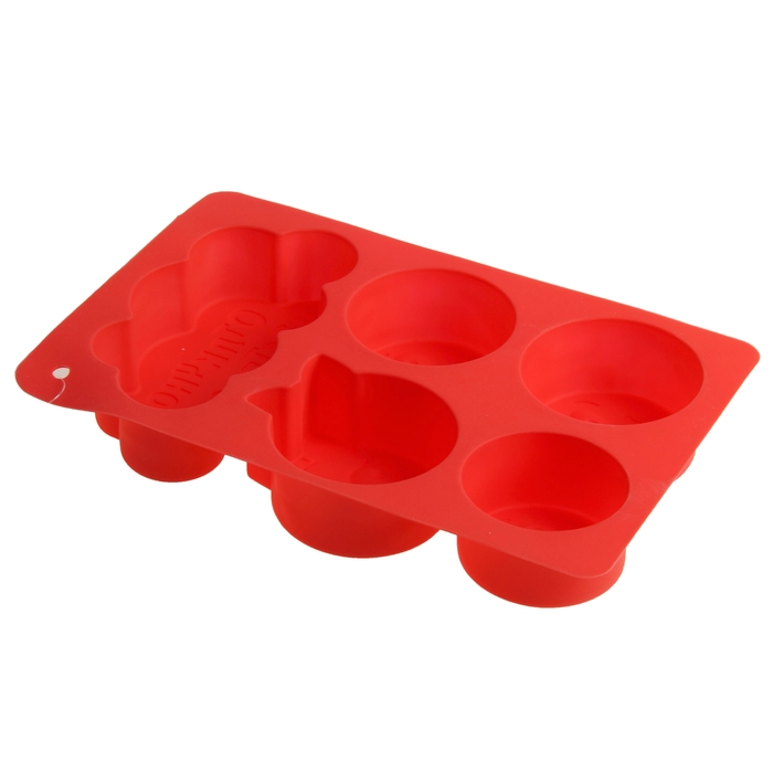 Форма для выпечки "Отличного настроения", красный, 27,3 х 17,3 см, глубина 4,3 см