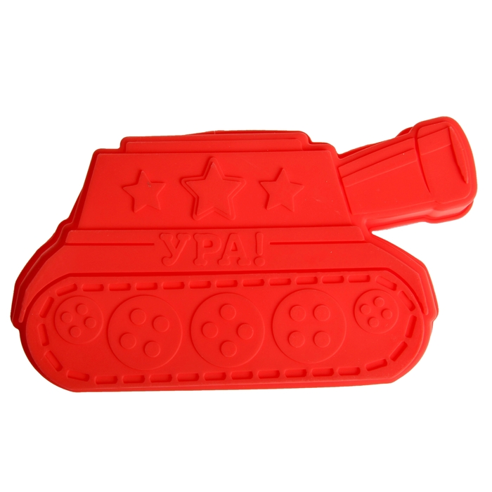 Форма для выпечки "Ура", красный, 25 х 14,5 см, глубина 4 см