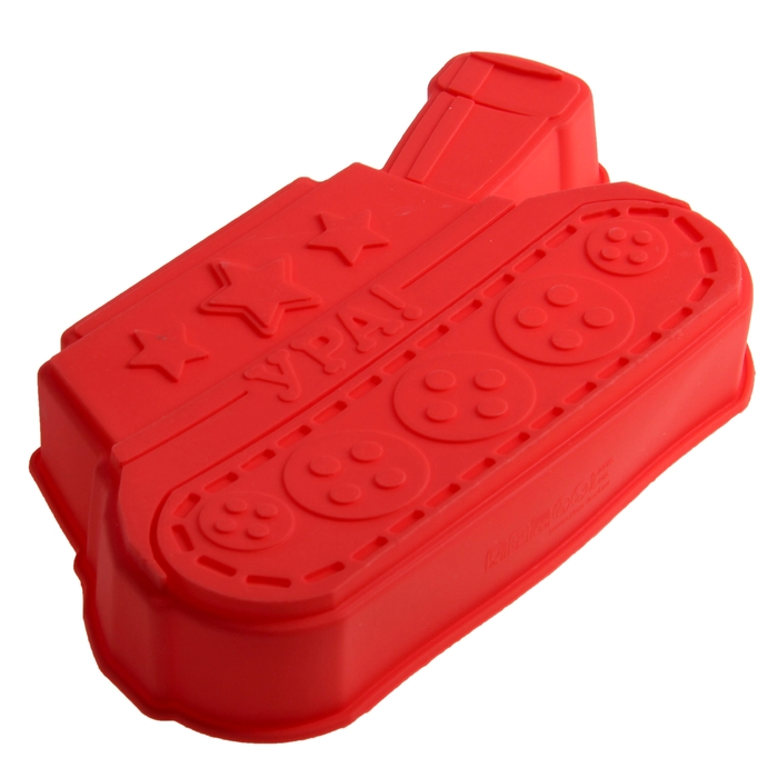 Форма для выпечки "Ура", красный, 25 х 14,5 см, глубина 4 см