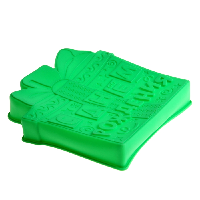 Форма для выпечки "С Днем рождения", зеленый